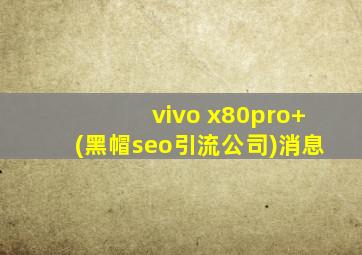 vivo x80pro+(黑帽seo引流公司)消息